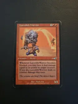 Laccolith Warrior - Nemesis - MTG Magic - Uncommon - Red Creature - Image 1