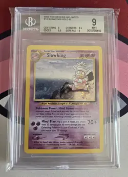 Pokemon TCG Slowking Neo Genesis 14/111 Unlimited Holo Rare HP BGS 9 w/SWIRL 🌀 - Image 1