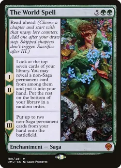 1x - The World Spell - Saga #189 - Dominaria United - NM MTG - Image 1