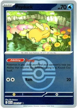 Psyduck - (Love Ball) 039/217 Reverse Holo Common Pokemon ME: Ascended Heroes NM - Image 1