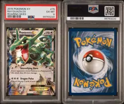 PSA 6 XY Rayquaza EX #75 Pokemon Roaring Skies 2015 - Image 1