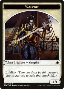 Vampire Token 10x - White - Brassell Art - XLN Ixalan MTG Magic NM - Image 1