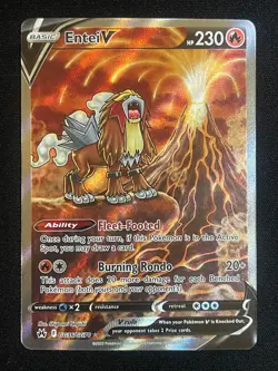 Pokemon Entei V Ultra Rare Crown Zenith: Galarian Gallery GG36/GG70 NM - Image 1