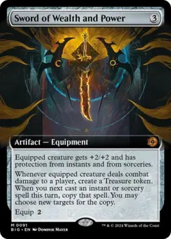 Sword of Wealth and Power (Extended Art) -Foil Near Mint MTG - Image 1