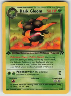 Pokemon Dark Gloom Uncommon 1st Edition Team Rocket 36/82 NM - Image 1