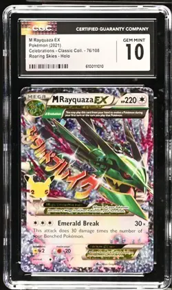 2021 Pokemon Celebrations M Rayquaza EX Classic Holo #76/108 CGC 10 - Image 1