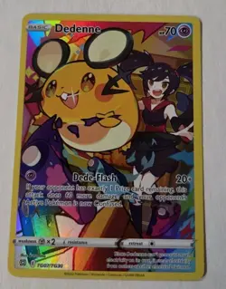 TCG Pokemon Dedenne TG07/TG30 SWSH09 Brilliant Stars UR Holo 70HP - Image 1