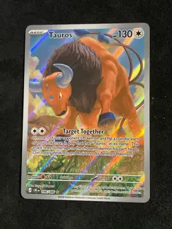 Pokemon TCG Chaos Rising Tauros Illustration Rare 096/086 Full Art - Image 1