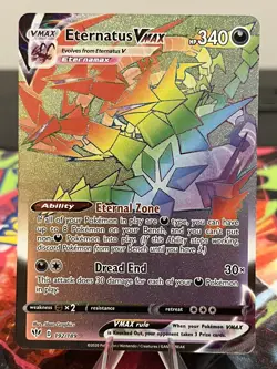 Pokemon TCG: Eternatus VMAX 192/189: Darkness Ablaze Secret Rainbow Rare NM - Image 1