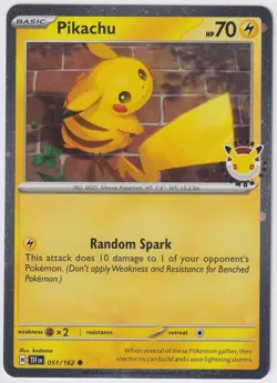 Pikachu 051/162 Pokemon Day 2026 Stamped Promo Pokemon English Cosmo Holo - Image 1