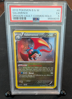 Pokemon - Salamence 8/20 Cosmos Holo - POP 8 - 2012 B&W Dragon Vault - PSA 5 - Image 1