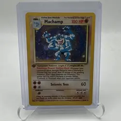 Vintage Pokemon TCG Machamp Deck Exclusives 1st Edition Holo 8/102 100 HP WOTC - Image 1