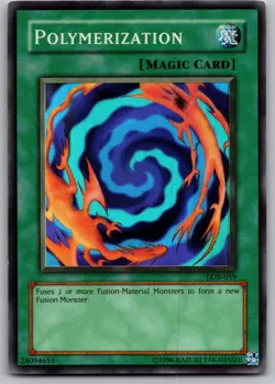 Polymerization Super Rare The Legend of Blue Eyes White Dragon LOB-059 NM - Image 1
