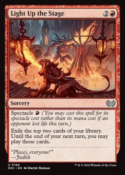 NM Light Up the Stage, MTG, Duskmourn Commander, Magic the Gathering, 166 - Image 1