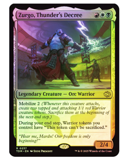 Zurgo, Thunder's Decree - Foil Tarkir: Dragonstorm MTG - Image 1