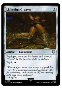 1x MTG Lightning Greaves - Lord of the Rings Artifact! NM Mint - Image 1