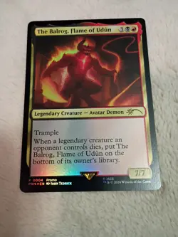 MTG Magic the Gathering Lord of Rings Promo Foil #4 The Balrog Flame of Udun - Image 1