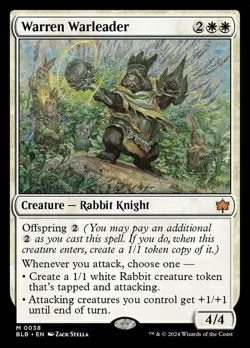 MTG Warren Warleader - Foil, Bloomburrow, Lightly Played, English - Image 1