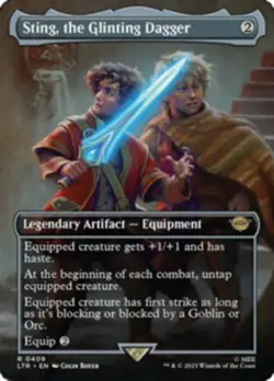 [1x] Sting, the Glinting Dagger - Borderless - Near Mint, English - Lord of the - Image 1