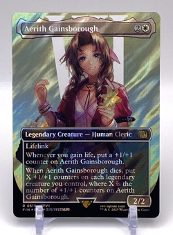 MTG: Final Fantasy (FIN) Aerith Gainsborough (Borderless) (Surge Foil) - Image 1