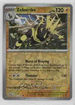 Zebstrika Reverse Foil Pokemon Scarlet & Violet Paradox Rift (PAREN) #063 - Image 1