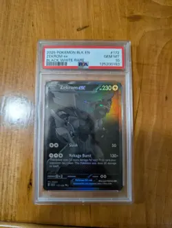 Pokemon TCG BWR Zekrom EX 172/086 Sv11b: Black Bolt Holo PSA 10 Gem Mint - Image 1