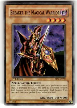 Breaker the Magical Warrior SD6-EN009 Structure Deck: Yu-Gi-Oh 1st Edition NM - Image 1