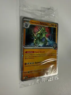 Team Rocket's Tyranitar 096/182 Sealed | Destined Rivals | Pokemon Center Stamp - Image 4