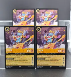 Disney Lorcana Stitch - Rock Star 23/204 The First Chapter Super Rare 4 Cards - Image 1