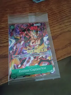 One Piece CCG Eustass Captain Kid P-067 Pre-release WINNER Sealed Promo Card - Image 1