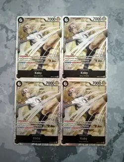Bandai One Piece Card Game Koby EB04-044 Yellow Character Counter +1000 x4 - Image 1