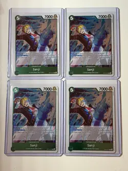 Sanji OP13-027 Carrying On His Will 4 Foil Card Play Set Lot One Piece - Image 1