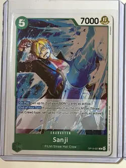Sanji OP13-027 Carrying On His Will 4 Foil Card Play Set Lot One Piece - Image 4
