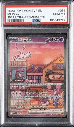 2023 POKEMON SVP EN-SV BLACK STAR PROMO 151 ULTRA-PREM COLL #053 MEW EX PSA 10 - Image 1