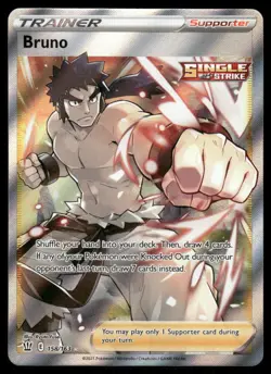 Pokemon Cards Bruno 158/163 Battle Styles Ultra Rare NM *2 - Image 1