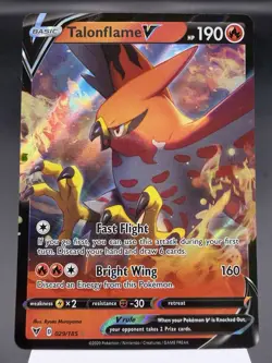 Talonflame V 029/185 - Ultra Rare Holo - SWSH Vivid Voltage Pokemon Card NM - Image 1