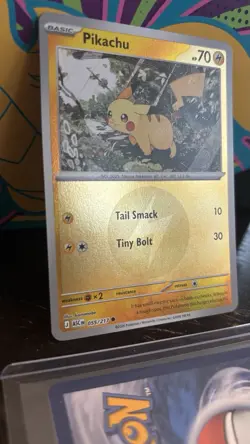 Pikachu 055/217 ASC Energy Reverse Holo NM Pokemon TCG Card - Image 2