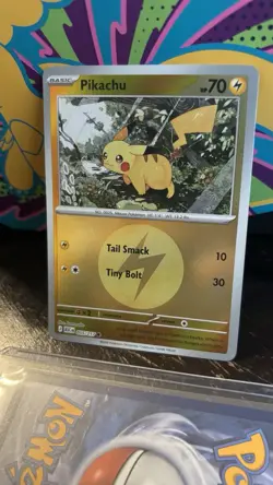 Pikachu 055/217 ASC Energy Reverse Holo NM Pokemon TCG Card - Image 3