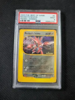 Rocket's Scizor 4 PSA 9 Winner Best Of Game Graded Pokemon Card Promo - Image 1