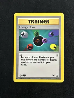 Energy Flow 122/132 1st Edition Common Gym Heroes Pokemon Card - Image 1