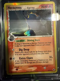 Graded Near Mint Heracross 3/101 Reverse Holo Pokemon TCG Card HP/DMG - Image 4