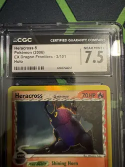 Graded Near Mint Heracross 3/101 Reverse Holo Pokemon TCG Card HP/DMG - Image 5