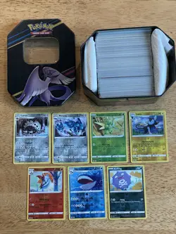 2023 Pokemon Crown Zenith Galarian Articuno Tin with 385 Cards 7 Reverse Holos - Image 1