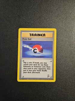 Pokemon TCG Poke Ball 121/130 Base Set 2 Trainer Card LP Vintage WOTC - Image 1