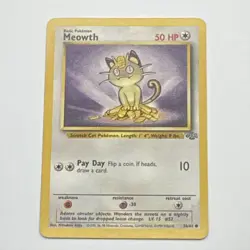 Pokemon TCG Meowth 56/64 Jungle Basic 1999 Common Regular 50 HP English Card - Image 1