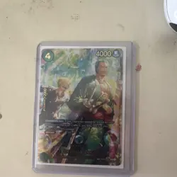 One Piece CCG Roronoa Zoro Sanji PRB02-006 4000 Power Blocker Character Card - Image 1