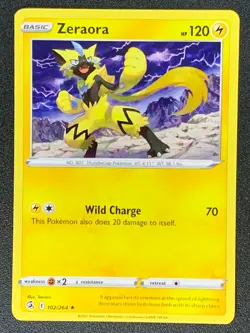 Zeraora 102/264 Rare Fusion Strike Pokemon Card Non Holo 2021 - Image 1