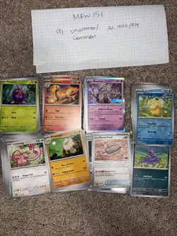 151 MEW Pokemon TCG 91 Bulk Cards 731329511228 - Image 1