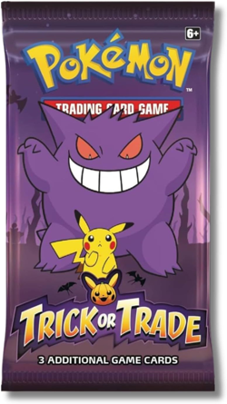 Pokemon 2023 Trick or Trade Gengar & Pikachu | 6 Mini Booster Packs Purple - Image 2