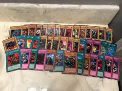 Yugioh Starter Deck Kaiba 43 Card Lot SDK Unlimited HEAVILY PLAYED - Image 1